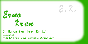 erno kren business card